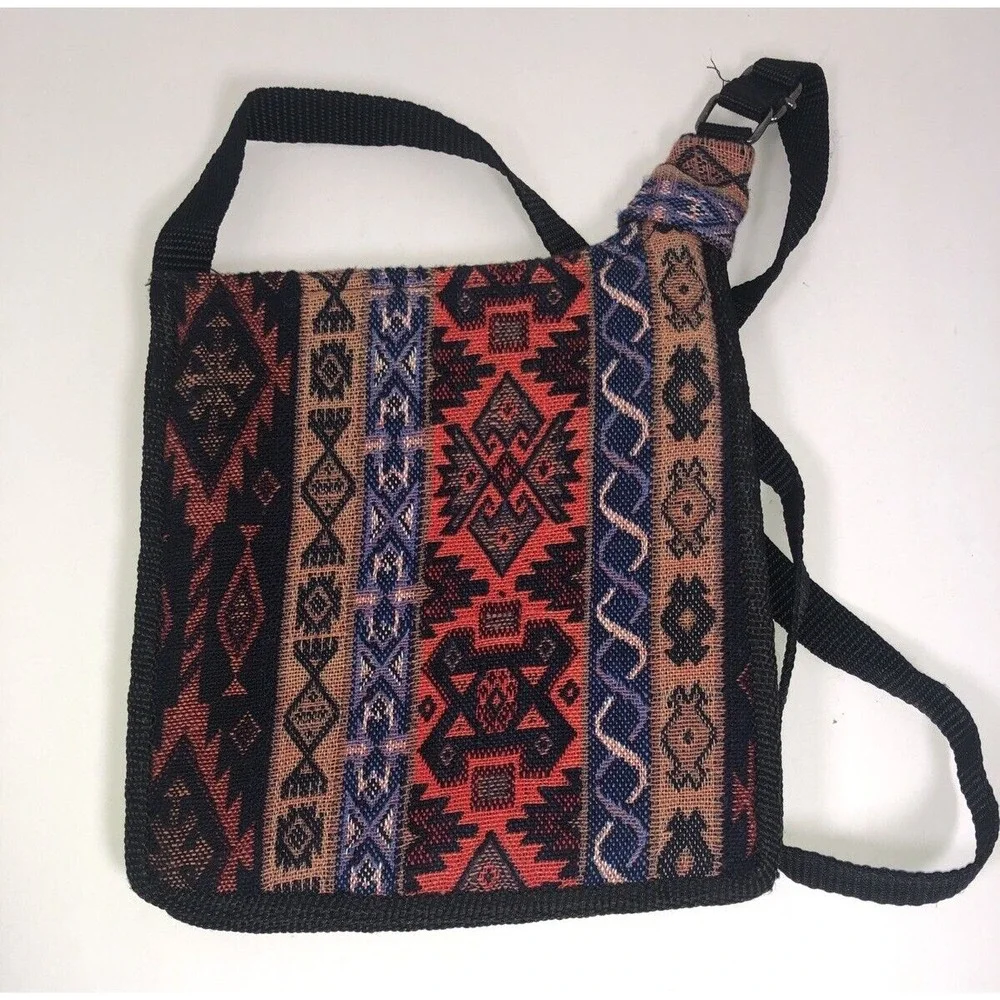 Southwestern Design Long Strap Carry Pouch for Wallet, Phones &‎ Documents
